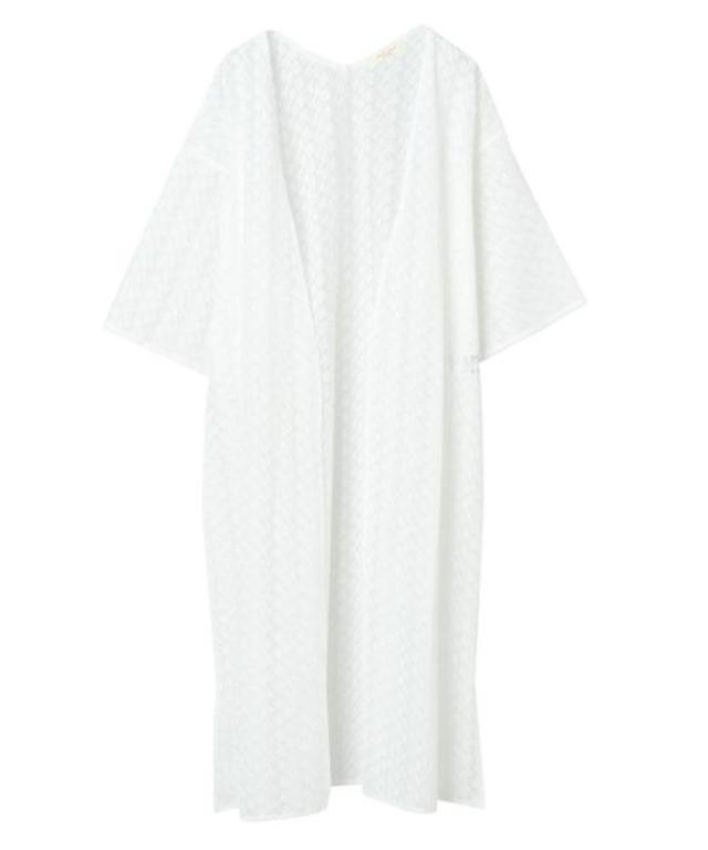 レース5分袖カーディガン