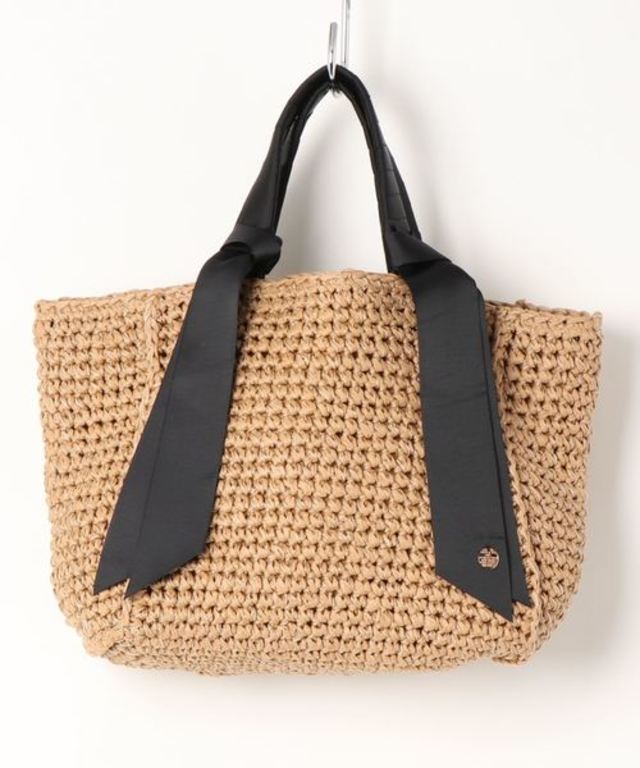 口元グログランペーパースクエアかごバッグ