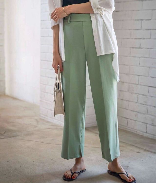 【WEB限定】センタープレスカラーパンツ