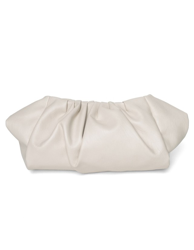 2WAYショルダー付きギャザークラッチバッグ