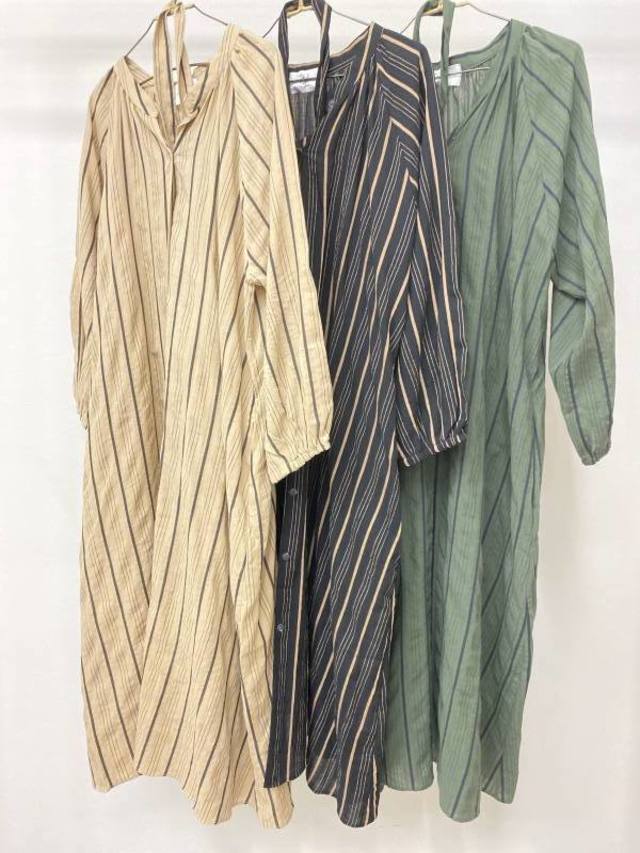 stripe cotton one-piece