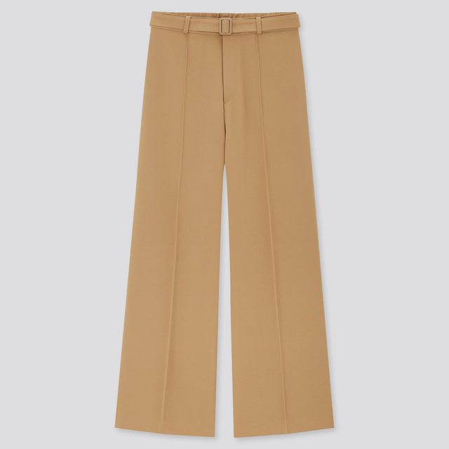 ベルテッドドレープワイドストレートパンツ