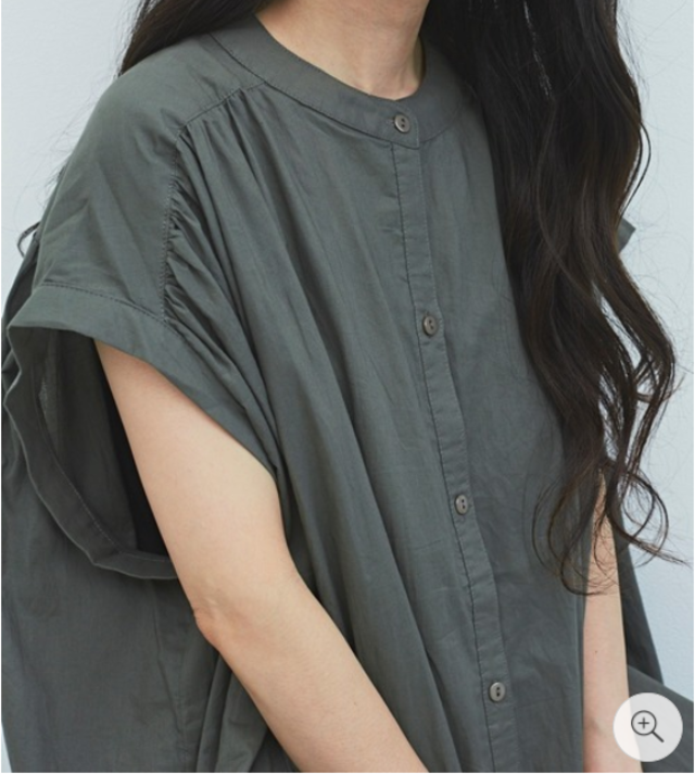 コットンボイルノースリーブワンピース