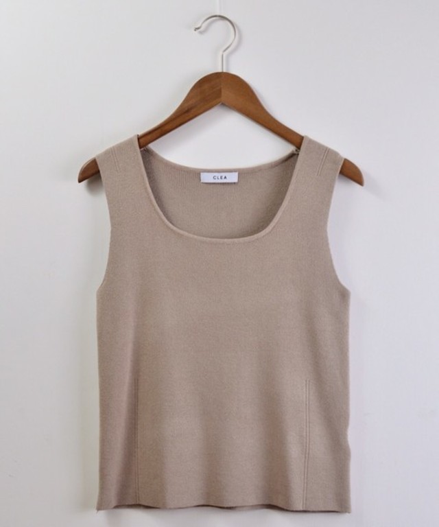 NEW スクエアネック ニットタンク