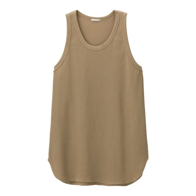 ワッフルロングタンクトップ