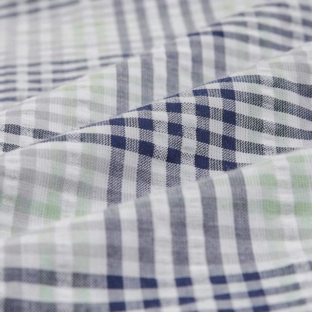 コットンパジャマワンピース(半袖)(チェック)