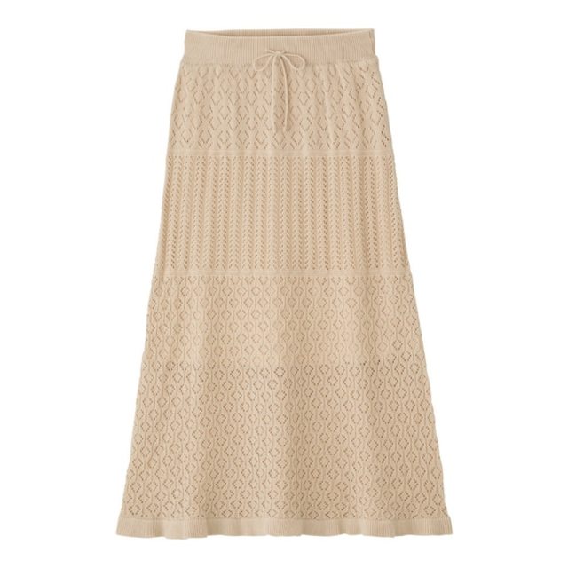 透かし編みニットスカート