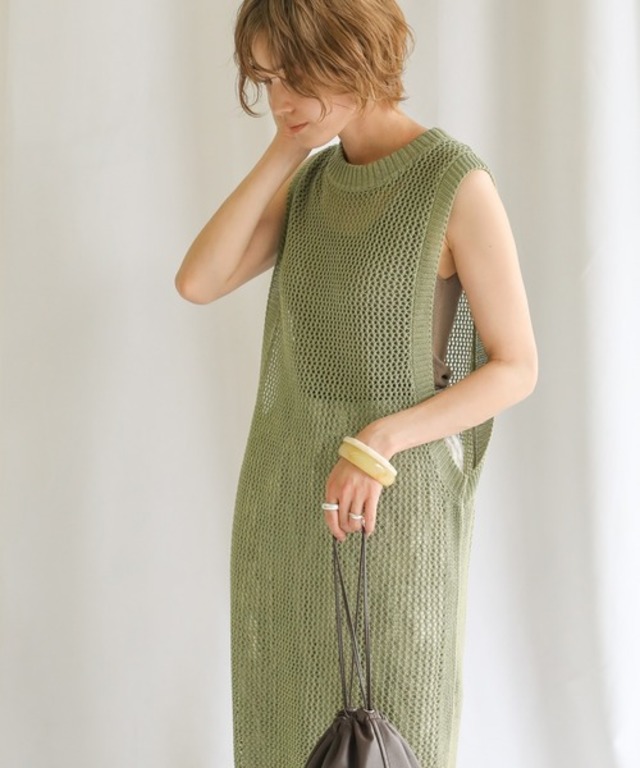 かぎ編みサマーニットワンピース