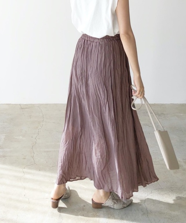リンクル加工プリーツスカート