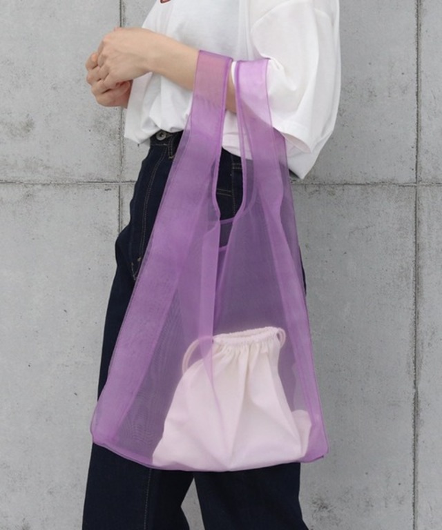 巾着バッグ付き オーガンジーバッグ