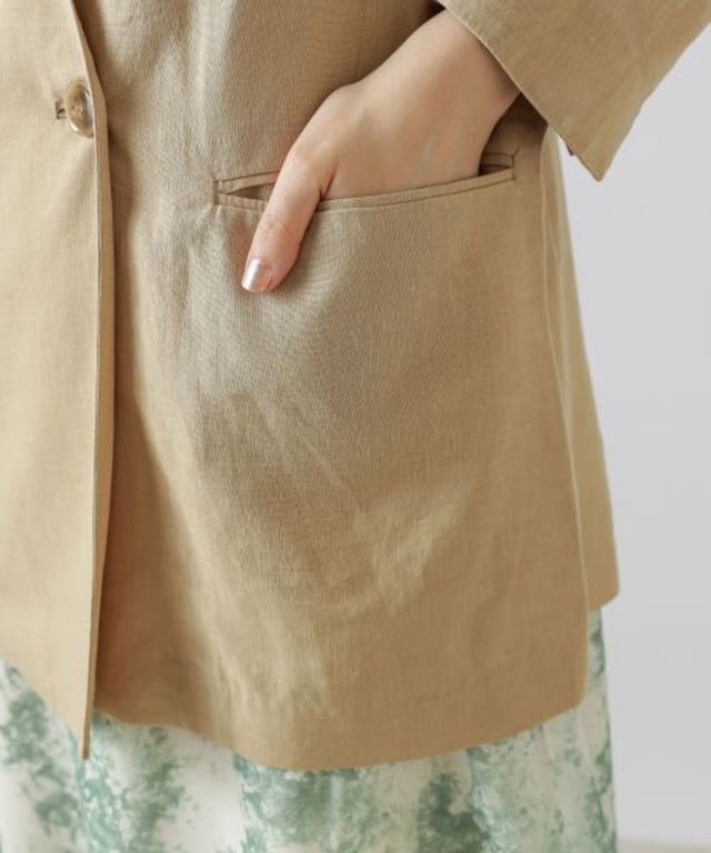 ［WEB限定カラーあり］リネンシャツ感覚ジャケット