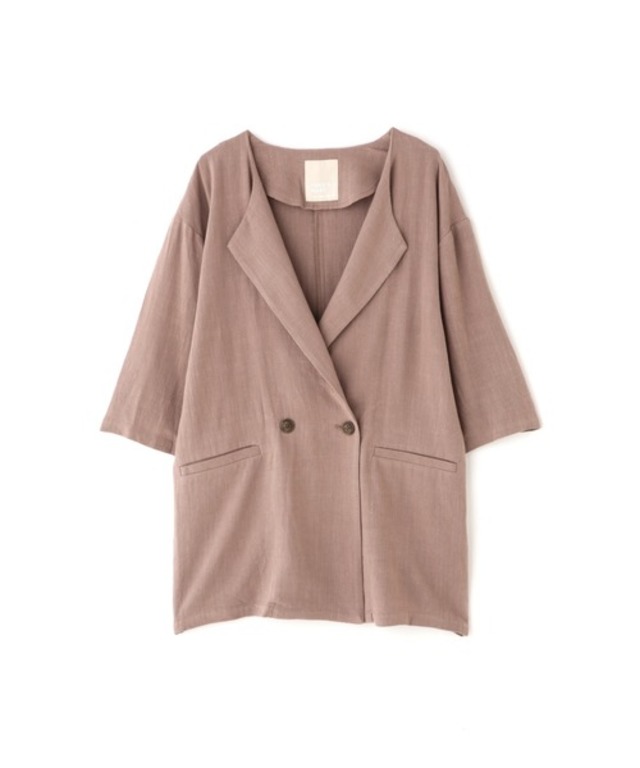 ◆麻レーヨンオーバーサイズジャケット
