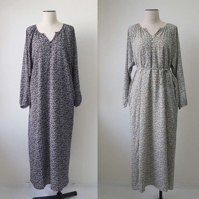 花柄ロングワンピース