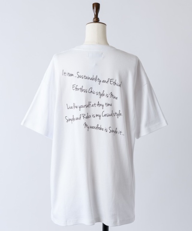 WEARISTA maiko × INTER FACTORY　オーバーサイズバッグメッセージプリントTee