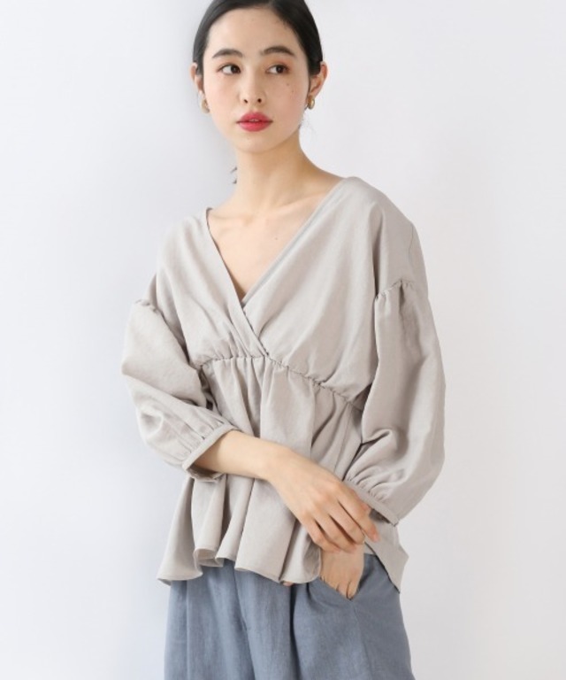 リネンライクカシュクールブラウス　883805