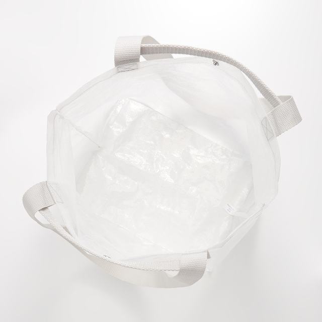 ポリエチレンシート・ミニトートバッグ 約４５×２６×１９ｃｍ・半透明