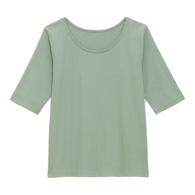 リブ2WAYコンパクトT(5分袖)