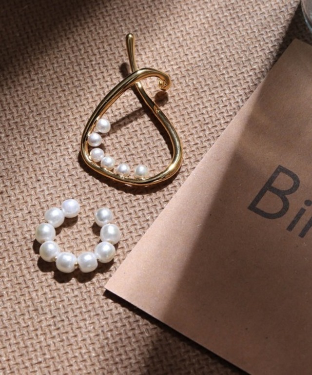 イヤーカフセット/パールイヤリング