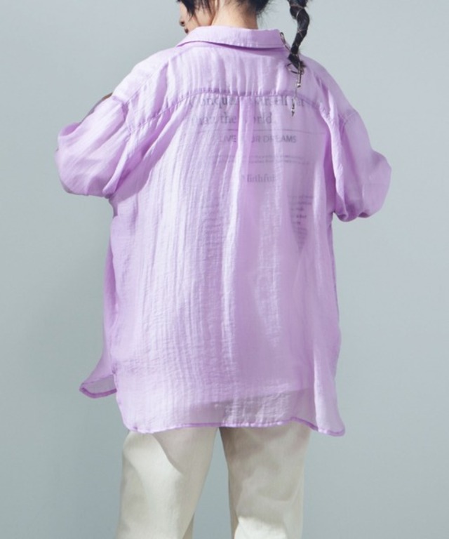 ビッグシルエットシアーシャツ