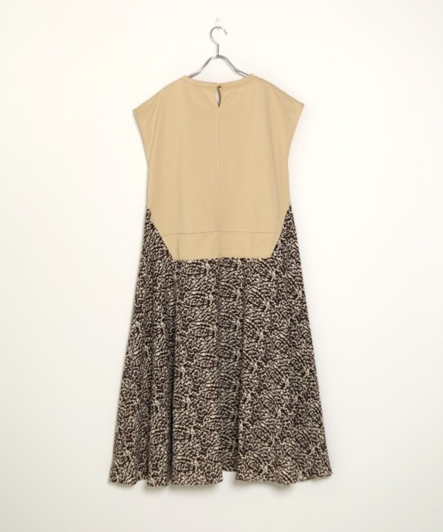 スウェット×柄切替ワンピース/ワンマイルワンピ（Web限定）