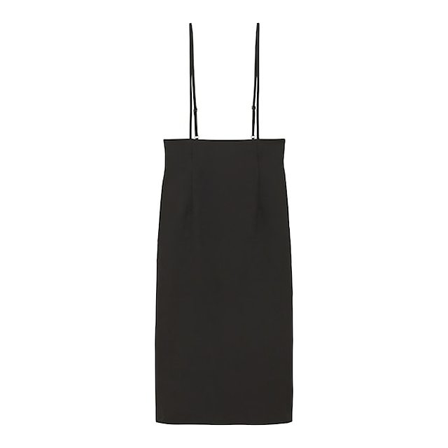 サスペンダー付きナロースカート