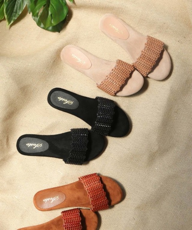 ふわふわマシュマロインソールのメッシュスリッパサンダル