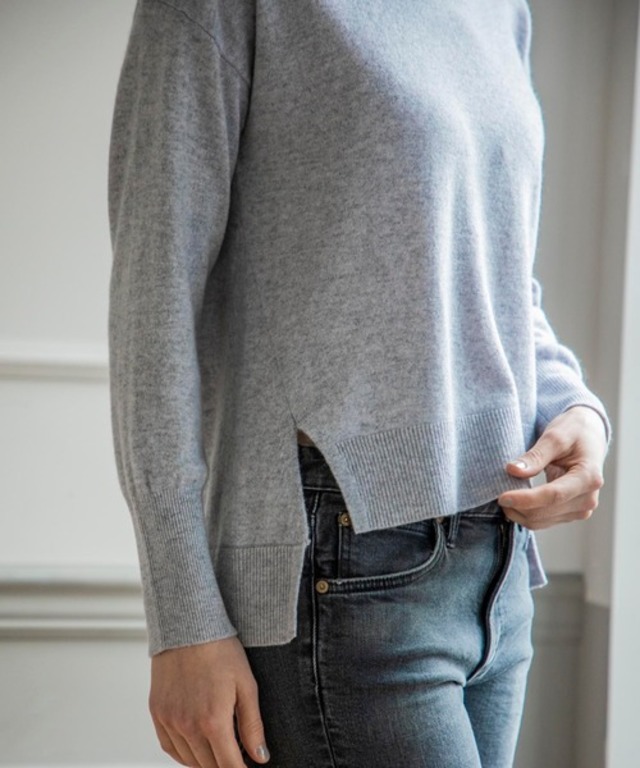 STYLE BAR カシミヤボートネックプルオーバー