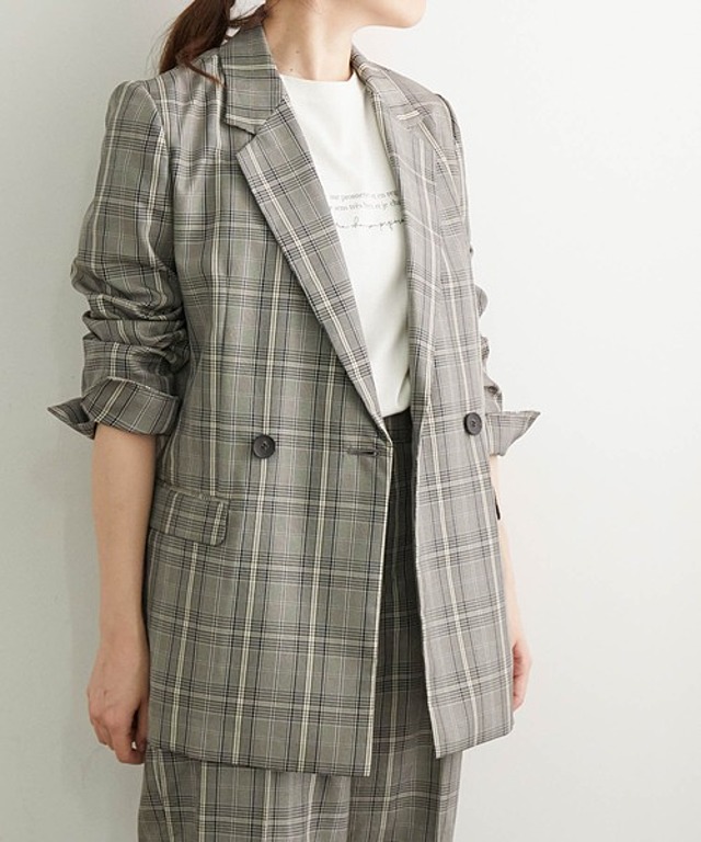 麻調ビッグシルエットジャケット