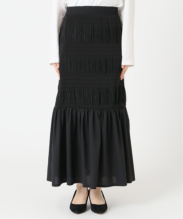 シャーリングロングスカート