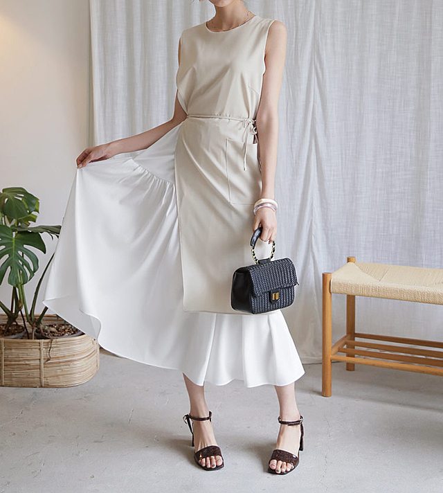 レイヤードティアードワンピース