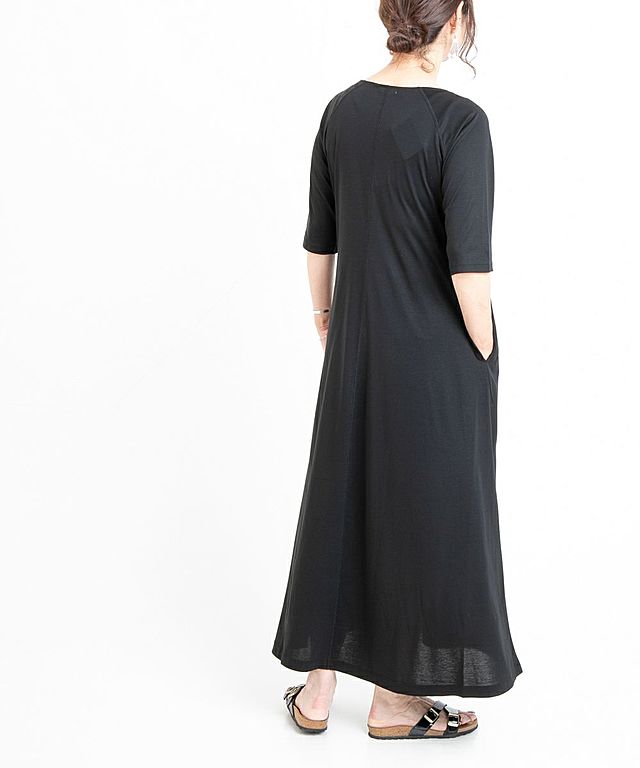 抗ウイルス加工 シンプルAラインワンピース