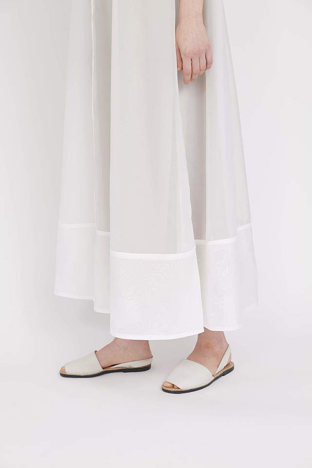 インナーワンピ付シアーロングシャツワンピ