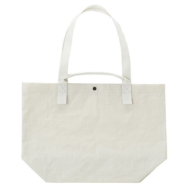 ポリエチレンシート・トートバッグ 約５３×３６×１９ｃｍ・ライトベージュ