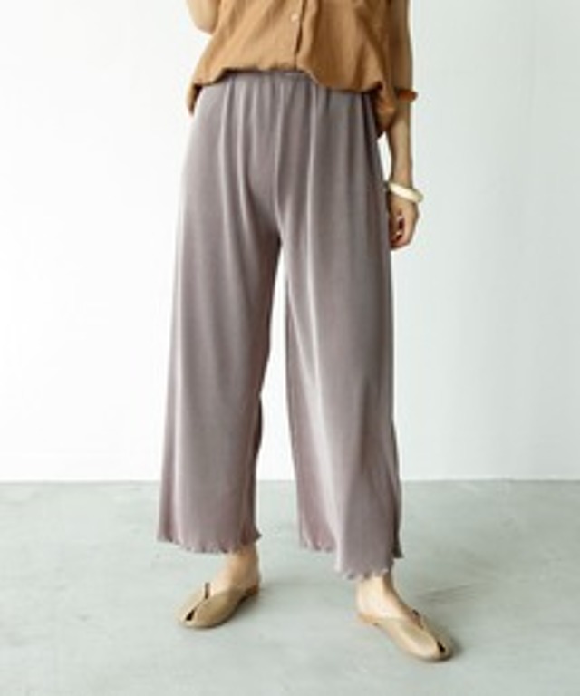 サテンプリーツパンツ