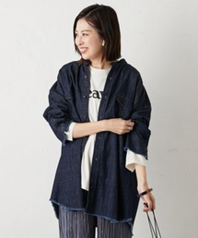 【Lee×CIAOPANIC TYPY】ダメージデニムBIGシャツ