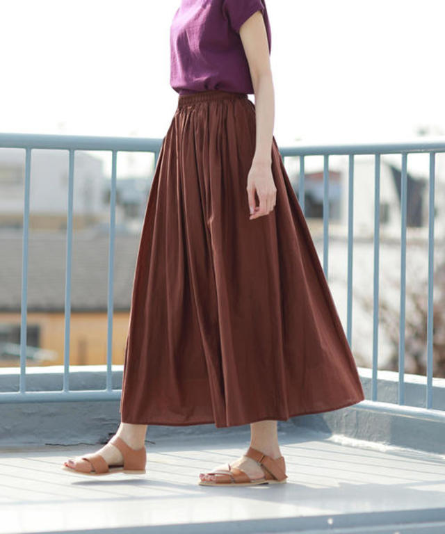 インディアンコットンロングフレアスカート