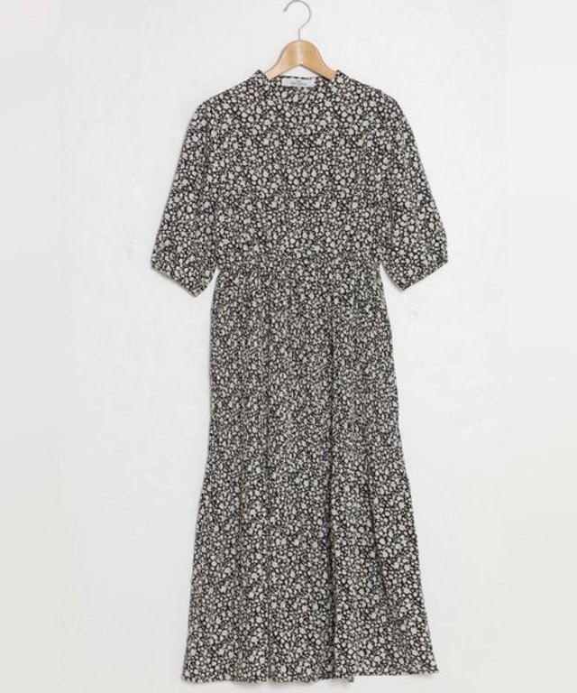 花柄前ボタンプチハイ消しプリーツワンピース