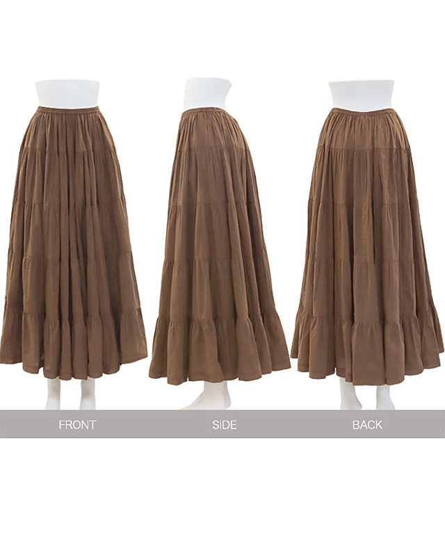 インド綿ティアードスカート