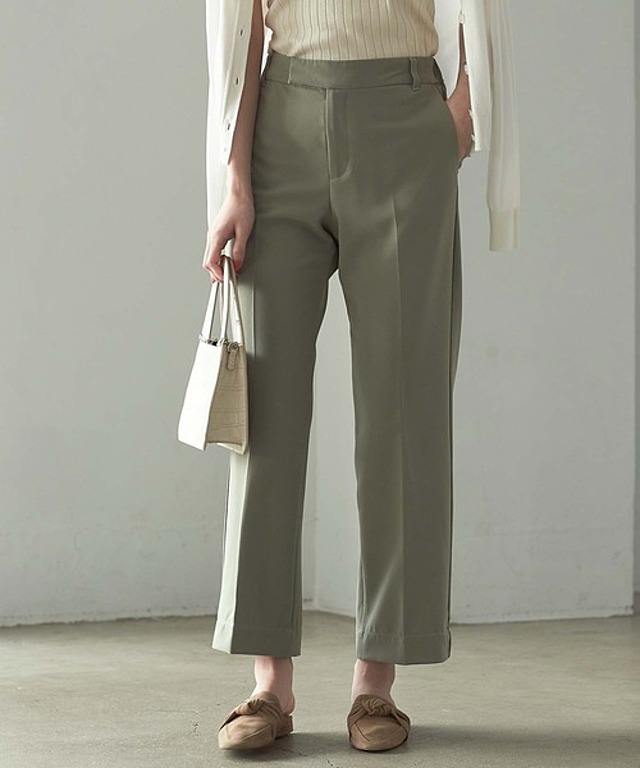 【20夏新着】センタープレスストレートパンツ