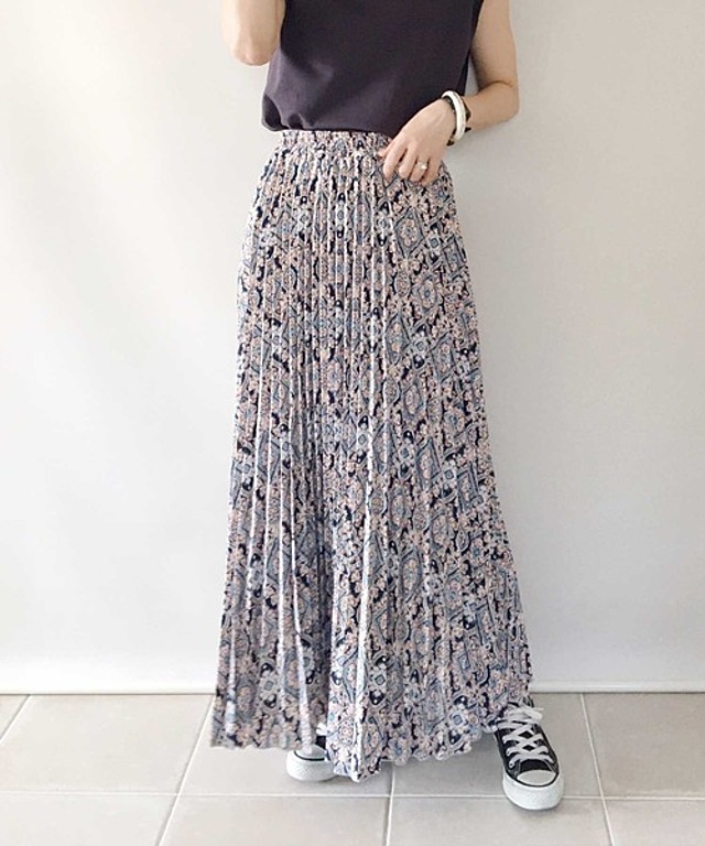 ジョーゼットプリーツロングスカート