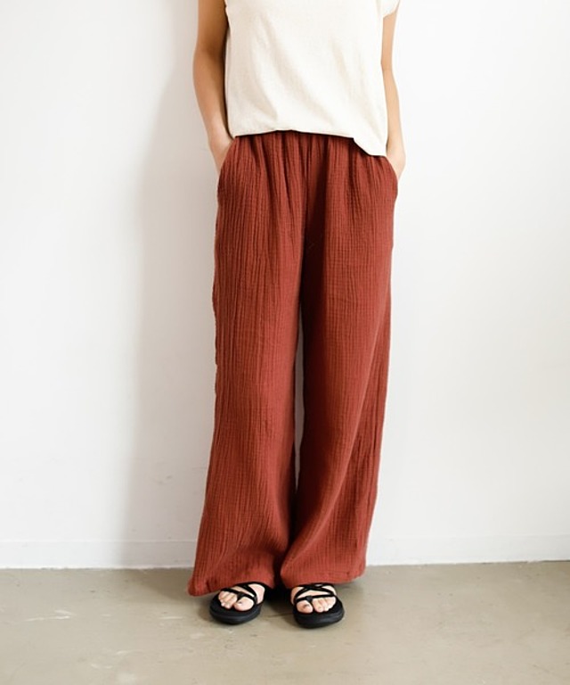 【Holiday】ガーゼルーズパンツ