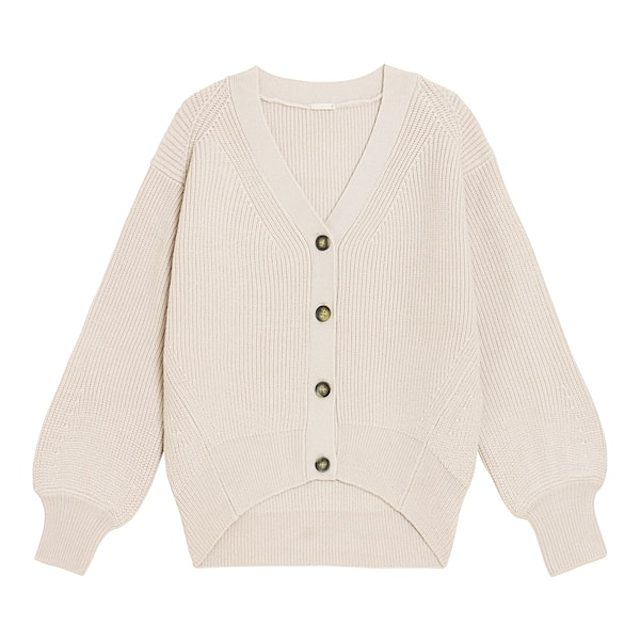 パフスリーブコクーンカーディガン(長袖)