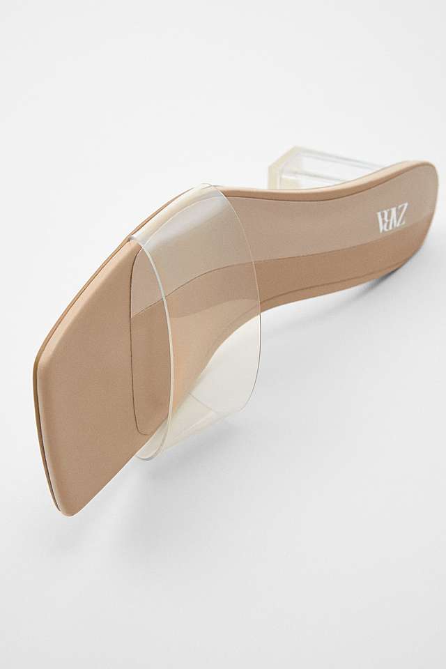 クリアヒールビニールミュール