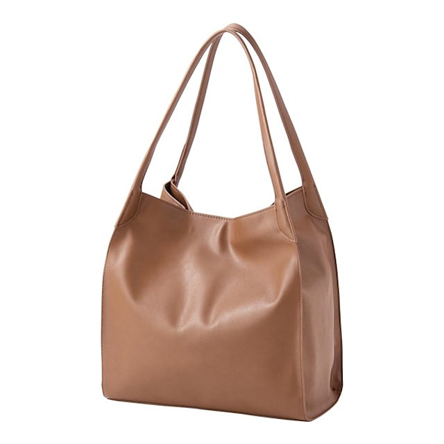 ライト&ソフトレザータッチトートバッグ