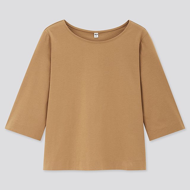 マーセライズコットンワイドスリーブT（7分袖）