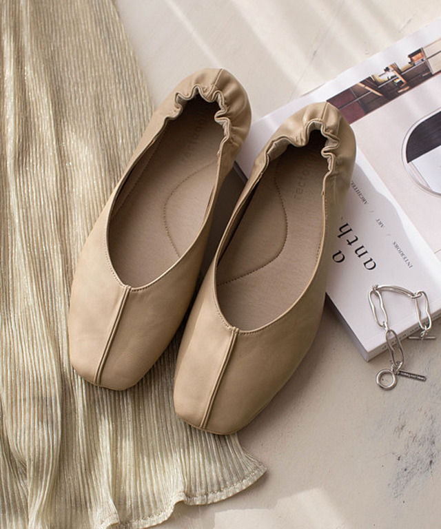 【2020AW 先行予約】センターシームフラットパンプス/バブーシュ