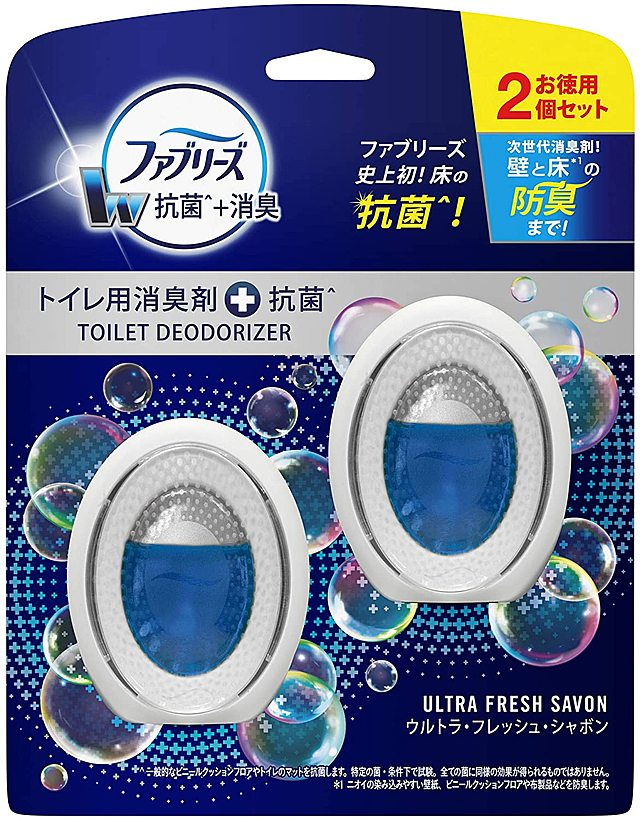 ファブリーズ 消臭芳香剤+抗菌 トイレ用 ウルトラ・フレッシュ・シャボン 6mL×2個