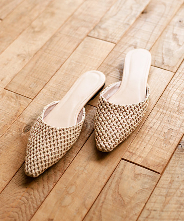 メッシュフラットサンダル