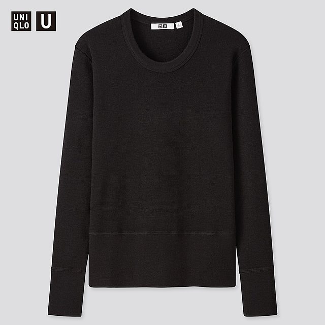 メリノブレンドクルーネックセーター（長袖）