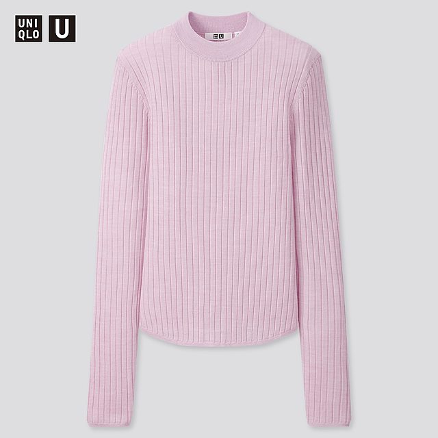 エクストラファインメリノリブクルーネックセーター（長袖）